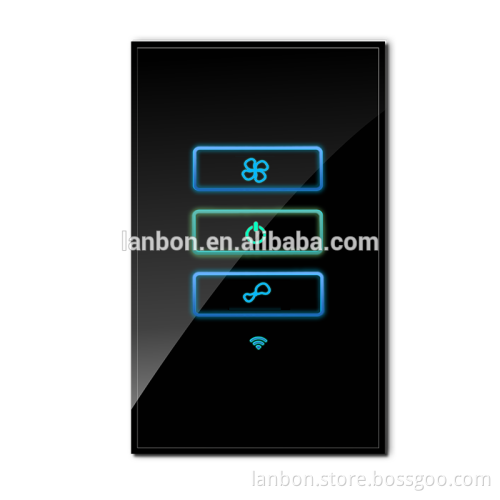 Smart Home OEM Fan controller wireless touch glass electrical remote control switch